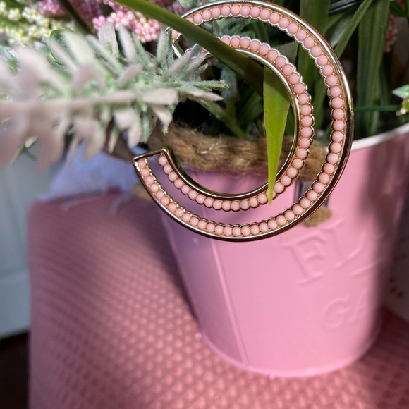 NWT BEACHY MODERN HOOP PINK AND GOLD VALENTINE SPECIAL EARRINGS - Picture 10 of 10